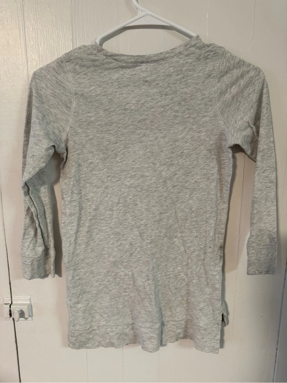 OshKosh B'gosh Heather Gray Floral & Butterfly Long Sleeve Tee
